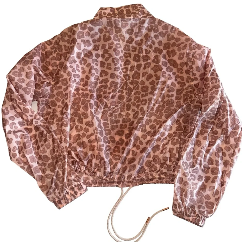 GOOD AMERICAN Leopard Jacket Windbreaker
Rose Gold Pink Brown 2 Pullover Small - Picture 10 of 14